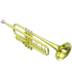 Obraz premium 3D rendering illustration of a trumpet