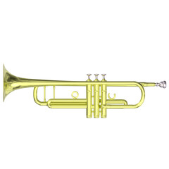 Obraz premium 3D rendering illustration of a trumpet