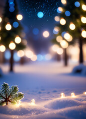 Photo of the night Christmas park macro shot