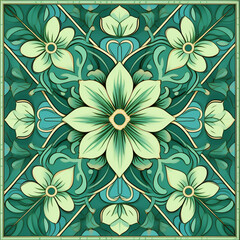 Picture of floor tile pattern wall tiles Home decoration pattern or ceiling.