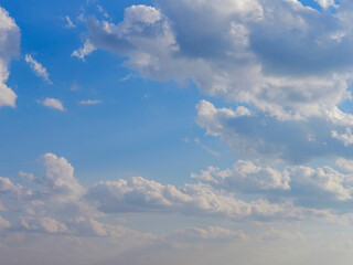 Fototapeta na wymiar blue sky with a cloud close-up