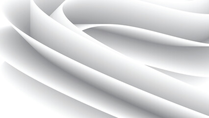 Abstract white fluid flow background with smooth line futuristic Geometric Textured intricate 3D wall Light wave White	