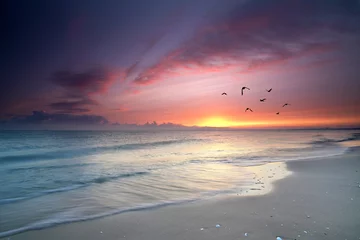 Tafelkleed Ostseestrand zum Sonnenuntergang © Jenny Sturm