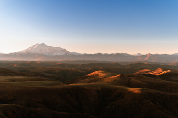 sunset in the mountains