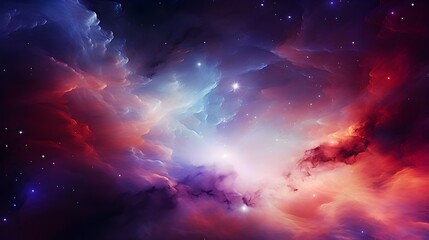 Colorful space galaxy cloud nebula. Stary night cosmos - obrazy, fototapety, plakaty
