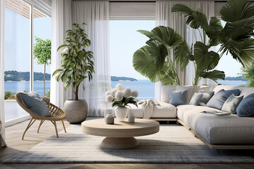 Obraz premium Home interior design, modern living room,