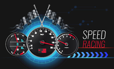 Fototapeta premium Speed Racing Poster