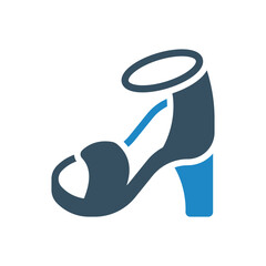 heels, lady shoes icon vector illustration