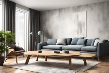 Modern living room interior with comfortable sofa ...