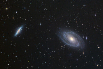 Bode and Sigar galaxies Messier 81 and 82