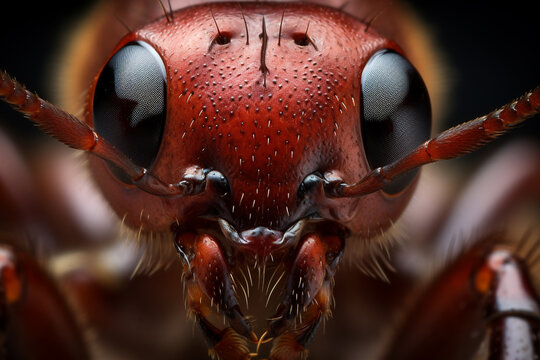 Close-up picture of ants.