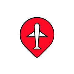 plane map pointer icon