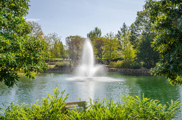 fountain in huntsville, alabama botanical garden