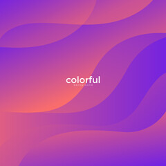 Abstract background with waves, Purple banner