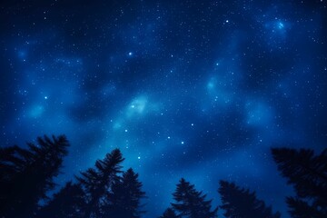 Fototapeta na wymiar night sky with stars and aurora