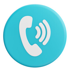 ring phone 3d icon button