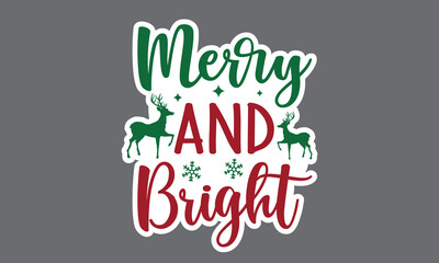 Christmas Sticker Design, Sticker Design, Christmas Svg Design, Sticker, Vector