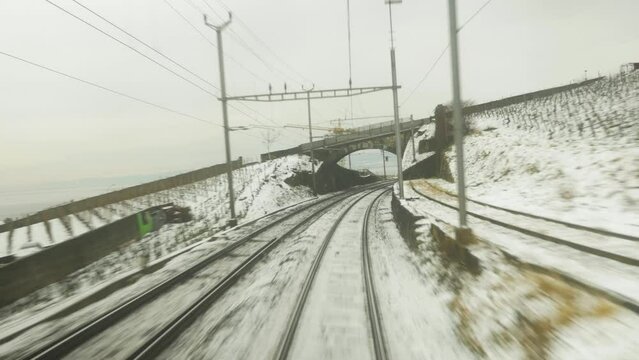 Eisenbahnfahrt am Genfersee 1