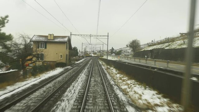 Eisenbahnfahrt am Genfersee 2