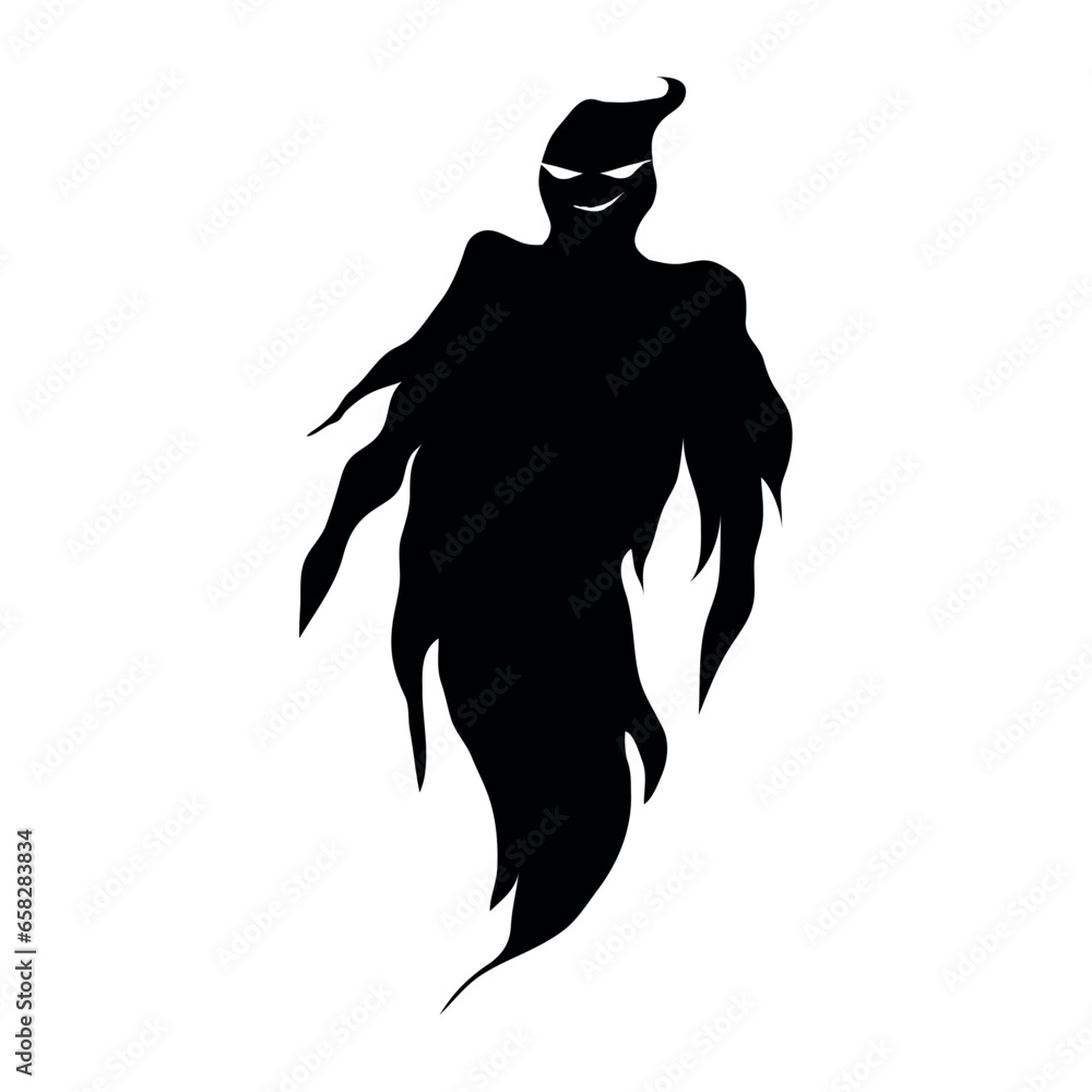 Poster ghost creature silhouette design