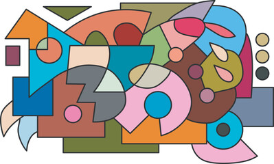 colorful abstract art for decoration