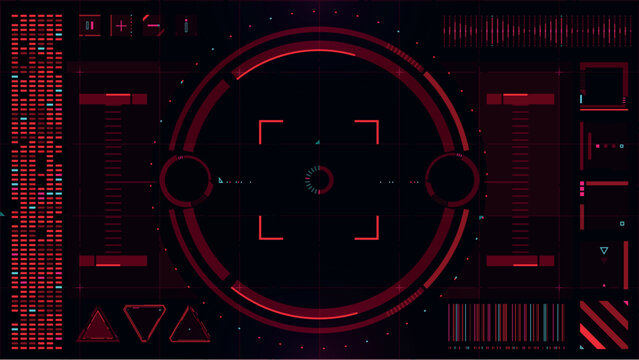 Set of Sci Fi Modern User Interface Elements. Futuristic Abstract HUD. Good for game UI. Vector Illustration EPS10