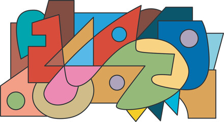 colorful abstract art for decoration © juragan lensa manual