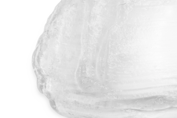 Lots of flowing clear gel, serum. On an empty transparent background.