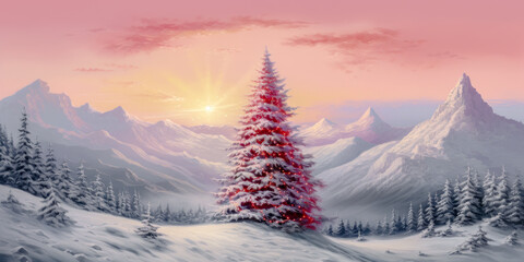 In the Christmas season a winter landscape sets an Advent mood embracing joy and wonder at the Christmas market wallpaper Background Card Digital Art