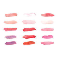 Watercolor brush strokes