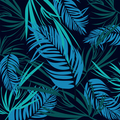 Abstract tropical leaves background