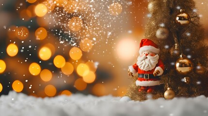 Christmas tree and Santa Claus doll