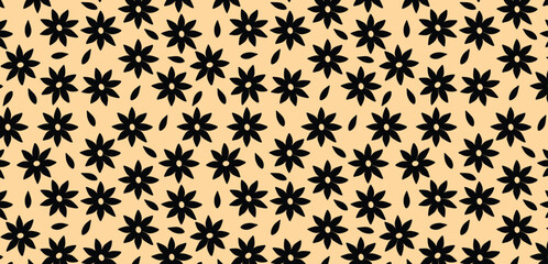 Seamless flat pattern with floral elements. Wallpaper, banners, book covers, textile print, print design templates background