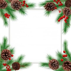 On white wooden table, frame, space, Christmas background