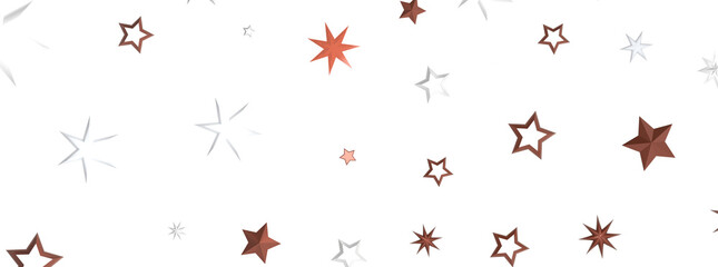 Celestial Christmas Symphony: Enthralling 3D Illustration of Falling Holiday Starbursts