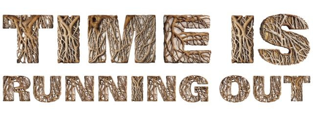 Transparent seasonal halloween marketing resource slogan, time is running out