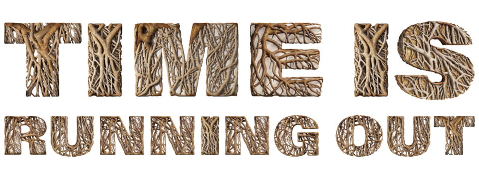 Transparent seasonal halloween marketing resource slogan, time is running out