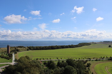 View from the new lighthouse Kap Arkona over the Baltic Sea island of Rügen