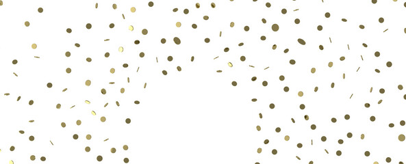 Golden Celebration: Captivating 3D Illustration of Shimmering Gold Confetti