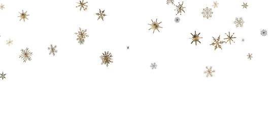 Snowflake Whirlwind: Exquisite 3D Illustration of Descending Christmas Snowflakes in Motion