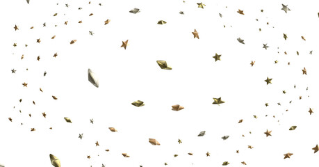 XMAS stars. Confetti celebration, Falling golden abstract decoration for party, birthday celebrate,