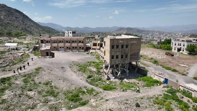 Drone school destroyed due to war in Yemen Taiz