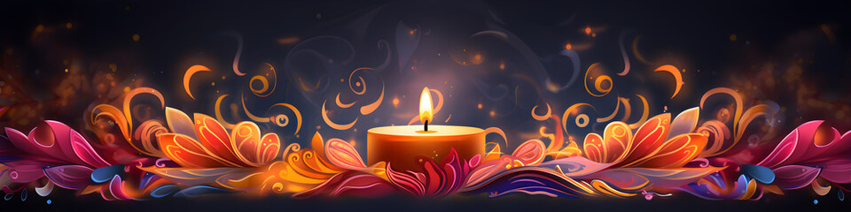 Diwali Candlelight Backgroundscreated with the help of AI