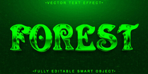 Nature Green Forest Vector Fully Editable Smart Object Text Effect