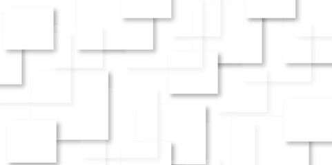 Abstract white and grey geometric overlapping square pattern, design of technology background with shadow. Cover or splash template for web design and site decoration.Vector illustration. 