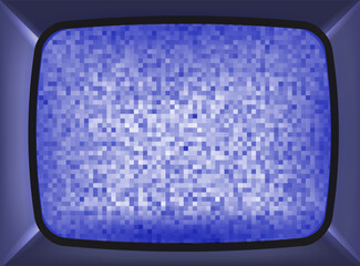 No TV signal on retro televisor.No signal on television. monitorinterference. television noise.