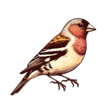Finche illustration art with a transparent background generative AI.