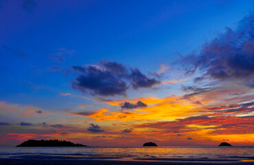 sunset over the sea