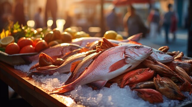 Mediterranean fish rare market full frame
