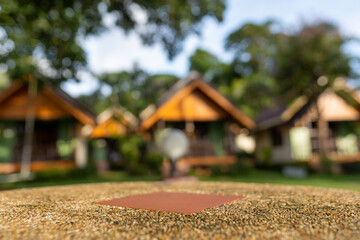 Empty surface on the background of resort 